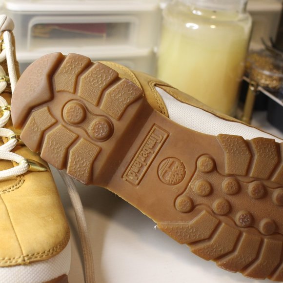 Euro Hiker Boot Timberland 8 Women Tan White READ - Picture 15 of 16